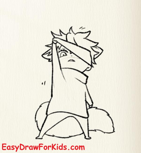 How to Draw Gojo Satoru from Jujutsu Kaisen step 4