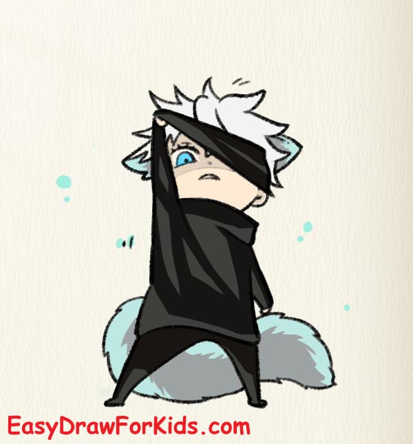 How to Draw Gojo Satoru from Jujutsu Kaisen step 5