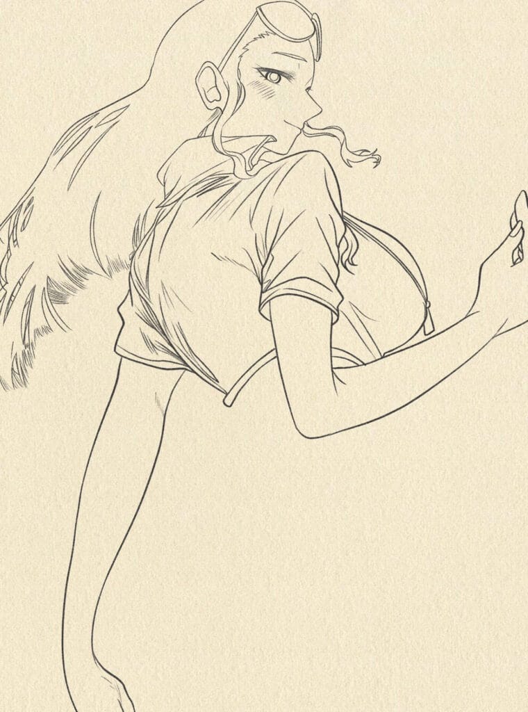 How to Draw Nico Robin from One Piece step 3