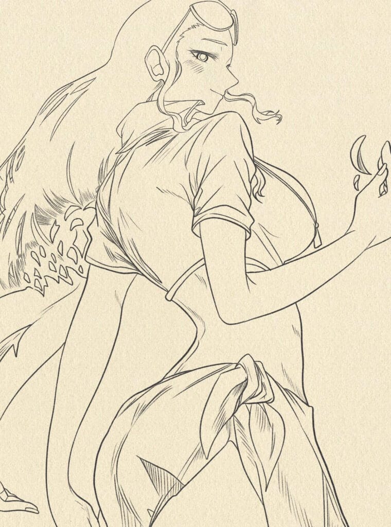 How to Draw Nico Robin from One Piece step 5