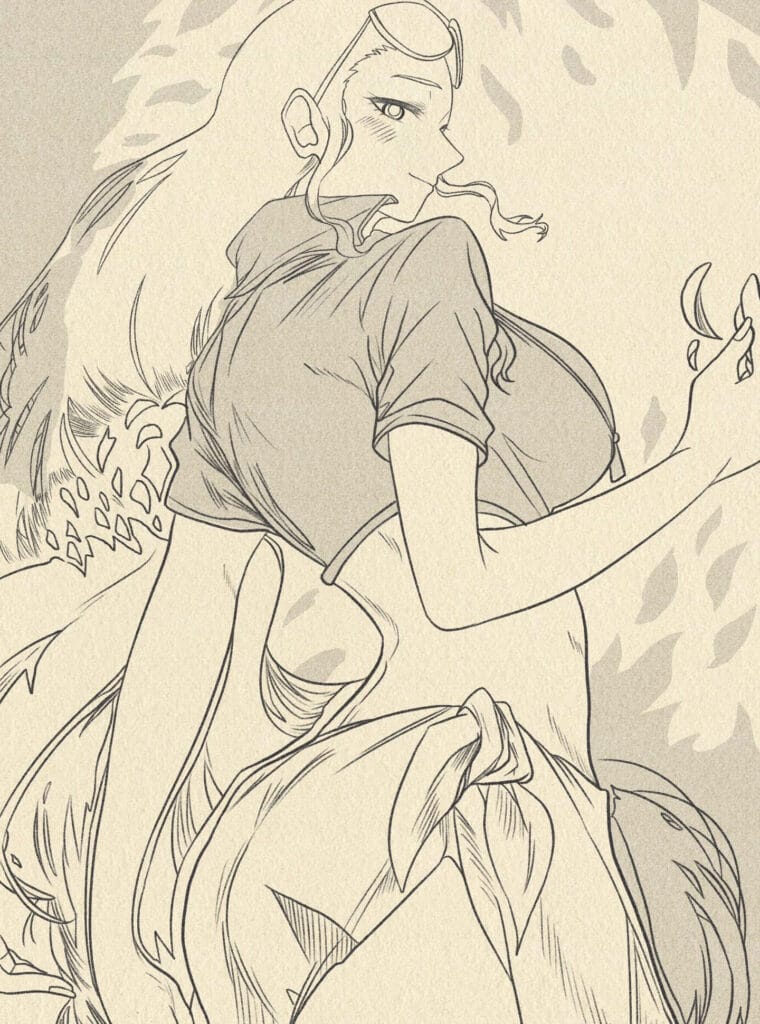 How to Draw Nico Robin from One Piece step 7