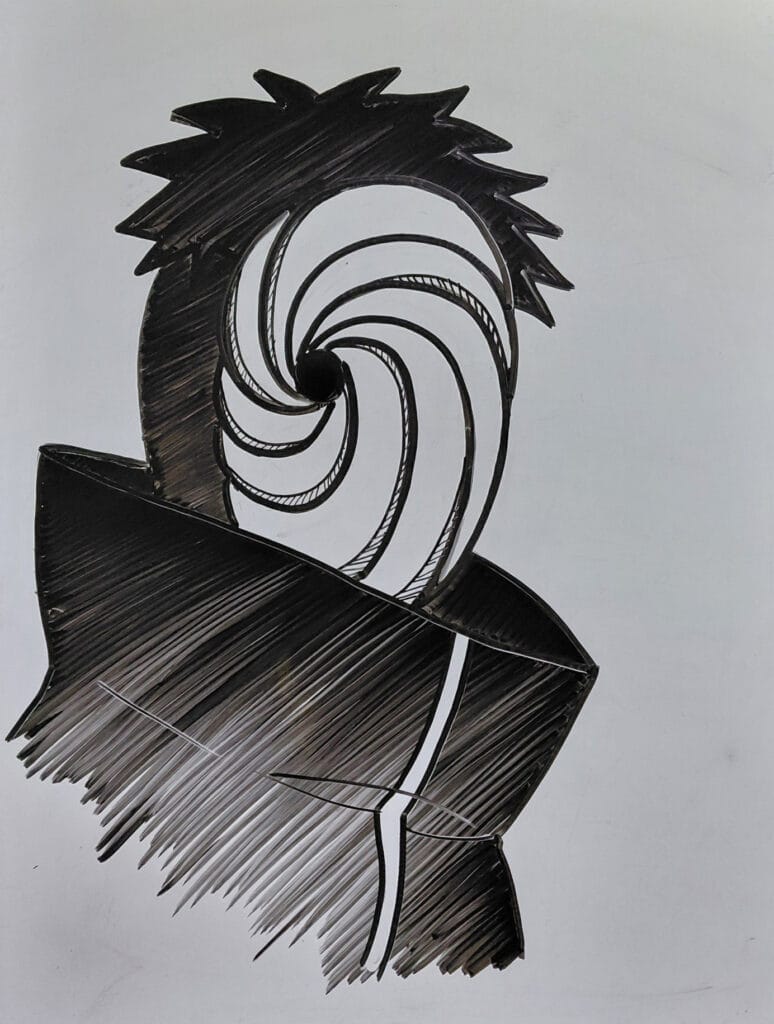 How to Draw Obito Uchiha from Naruto Step 5