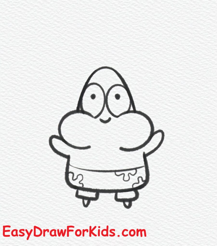 How to Draw Patrick from SpongeBob SquarePants Step 6