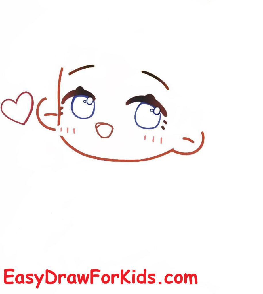 How to Draw Sailor Moon Chibi step 3