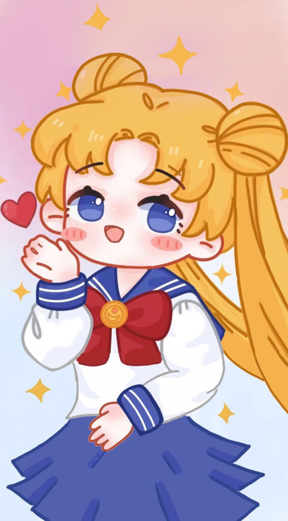 How to Draw Sailor Moon Chibi step 9