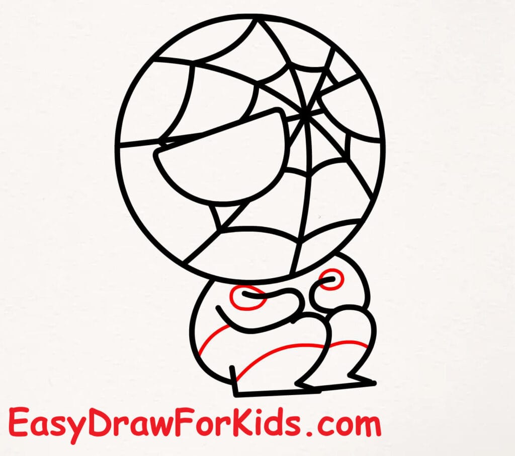 How to Draw Spider-man for Kids step 5