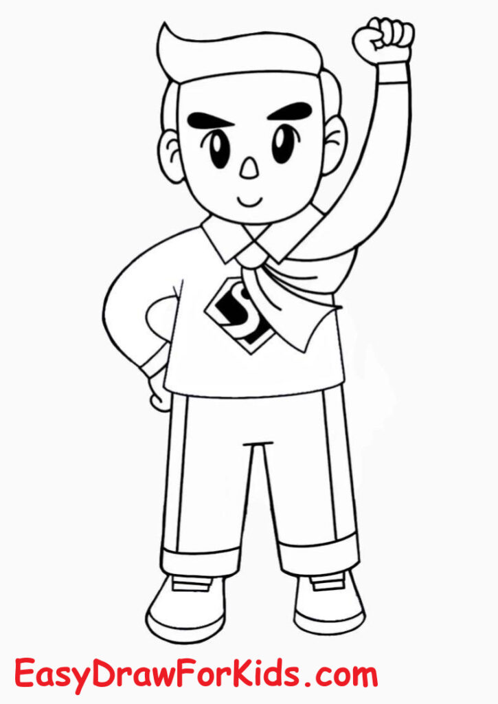 How to Draw Super Hero DAD Easy step 3