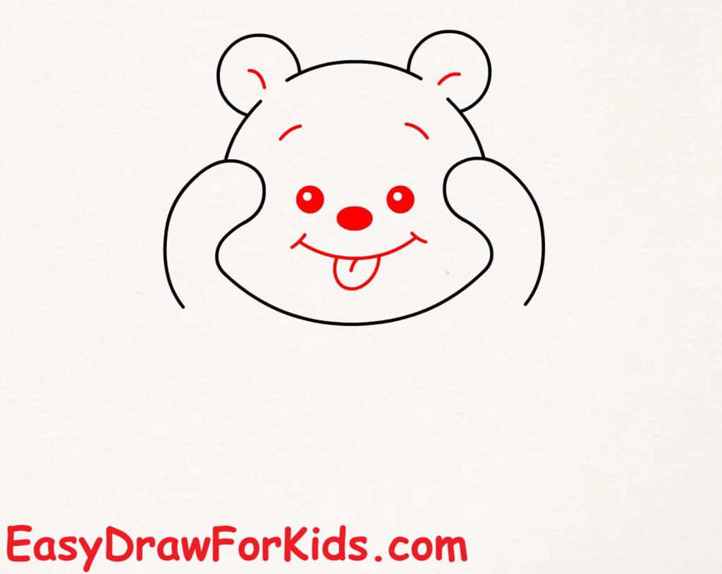 How to Draw Winnie the Pooh for kids step 5