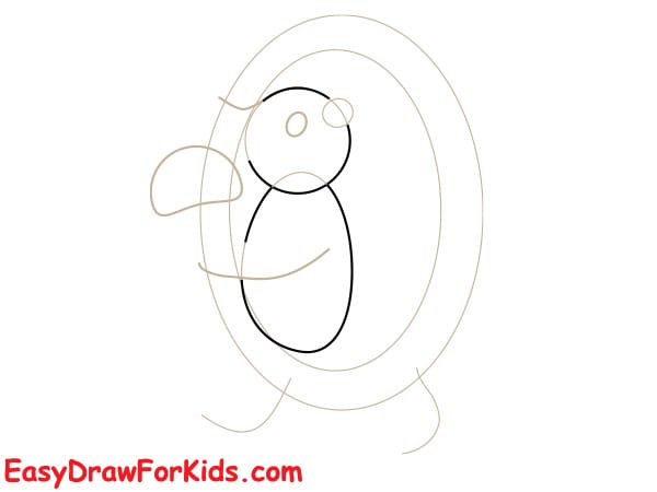 How to Draw a Cartoon Hedgehog Step 2