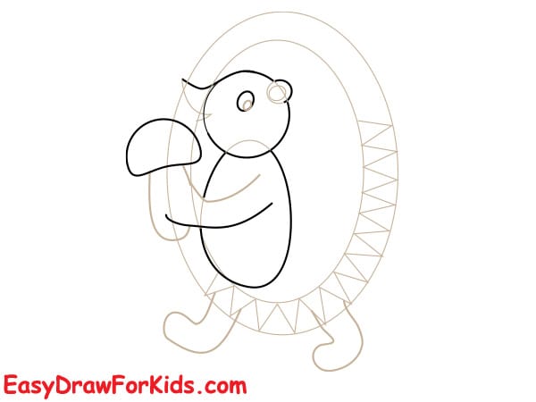 How to Draw a Cartoon Hedgehog Step 3