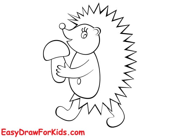 How to Draw a Cartoon Hedgehog Step 5