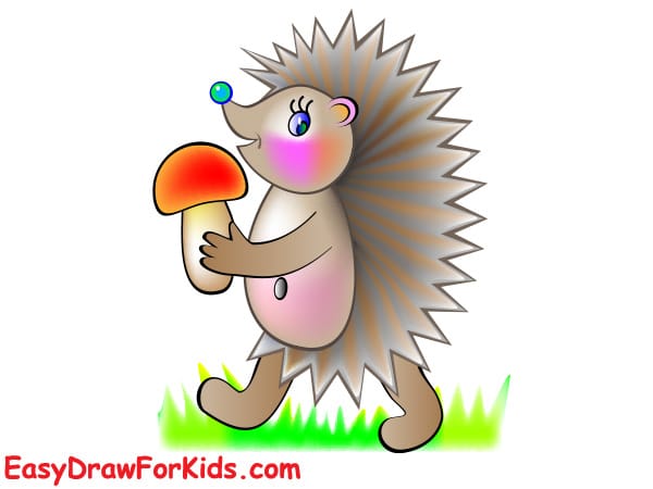 How to Draw a Cartoon Hedgehog Step 6