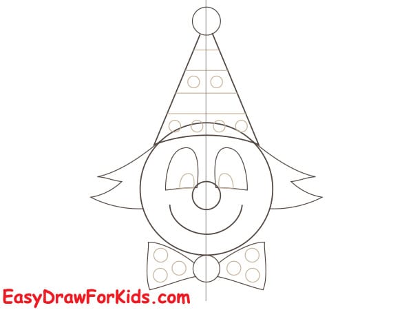 How to Draw a Clown Easy step 4