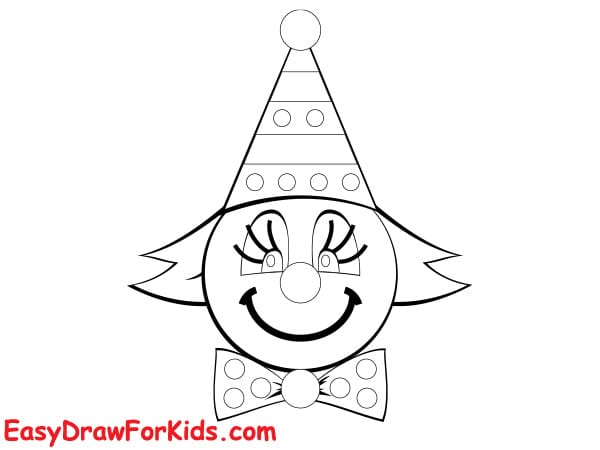How to Draw a Clown Easy step 5