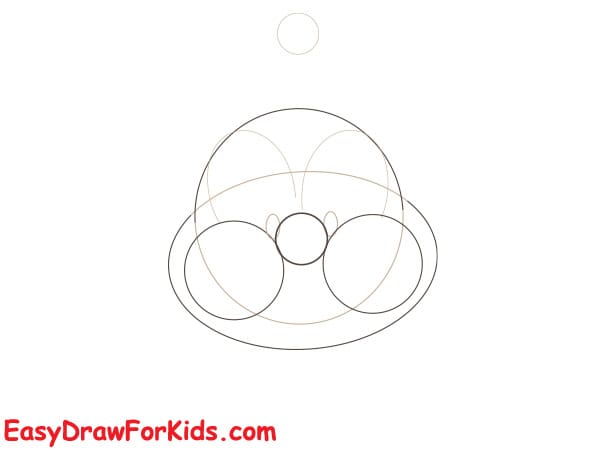 How to Draw a Clown Face Step 2