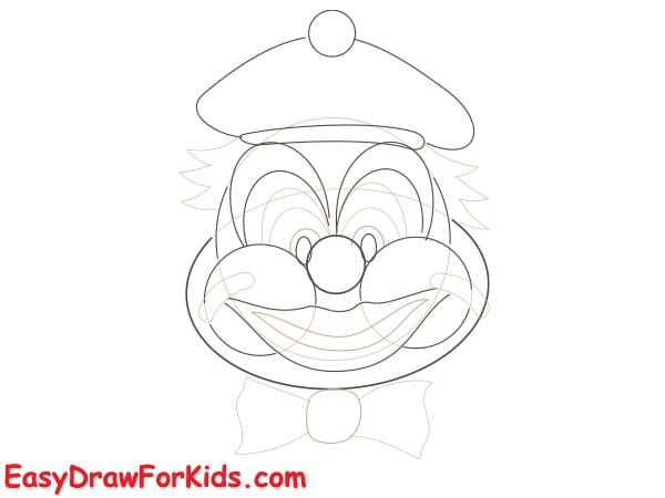 How to Draw a Clown Face Step 4