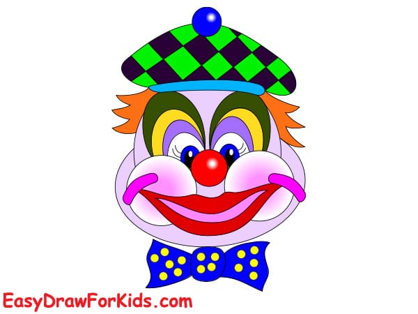 How to Draw a Clown Face Step 6
