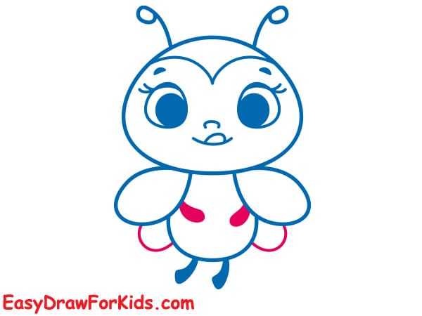 How to Draw a Cute Ladybug step 5