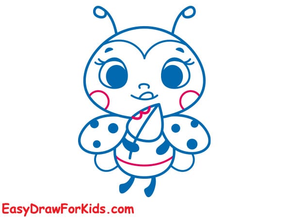 How to Draw a Cute Ladybug step 7