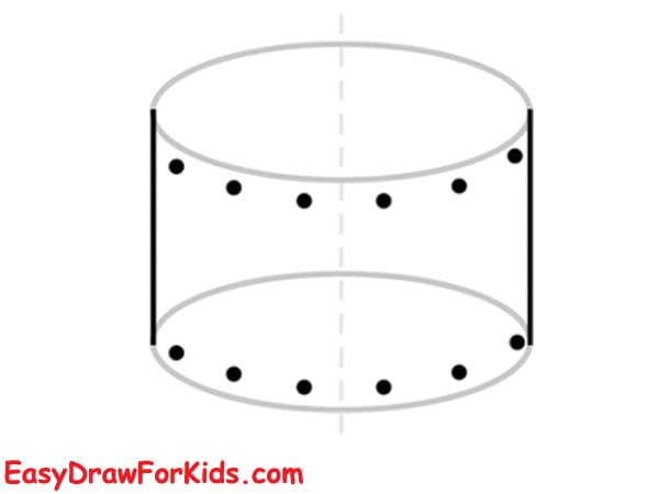 How to Draw a Drum for kids step 2