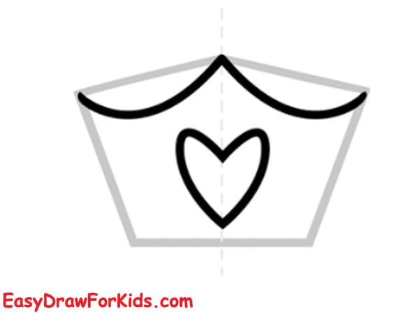 How to Draw a Queen Crown step 3