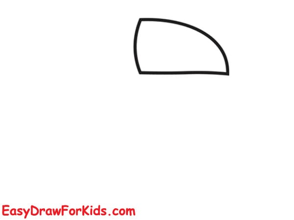 How to Draw a Toucan for kids easy step 1