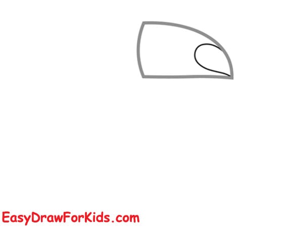 How to Draw a Toucan for kids easy step 2