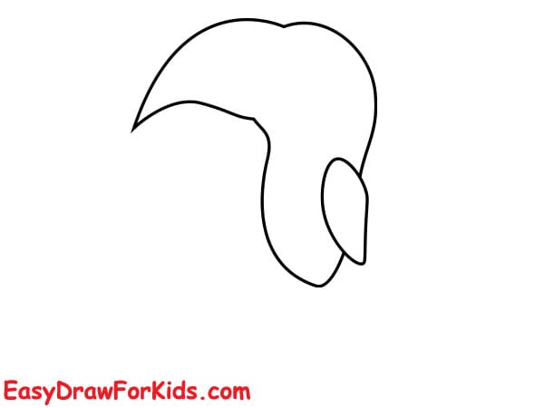 How to Draw a Toucan on a tree step 1