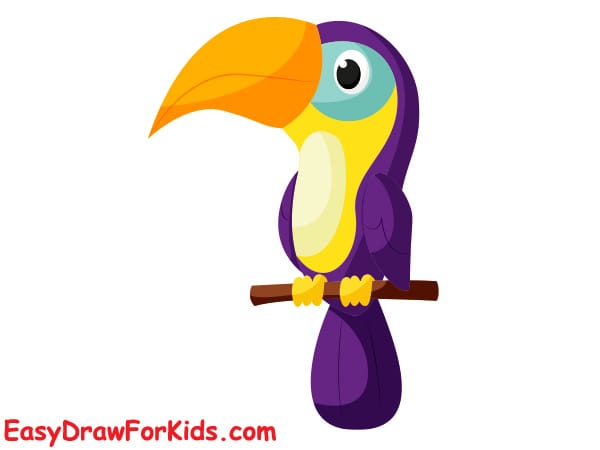 How to Draw a Toucan on a tree step 5