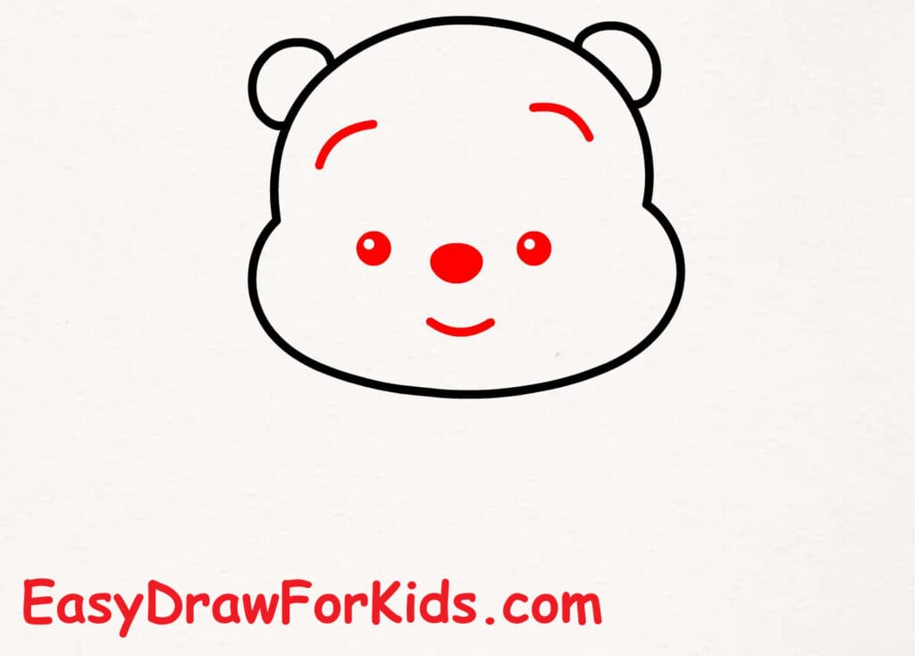 How to draw Disney's Winnie the Pooh step 3
