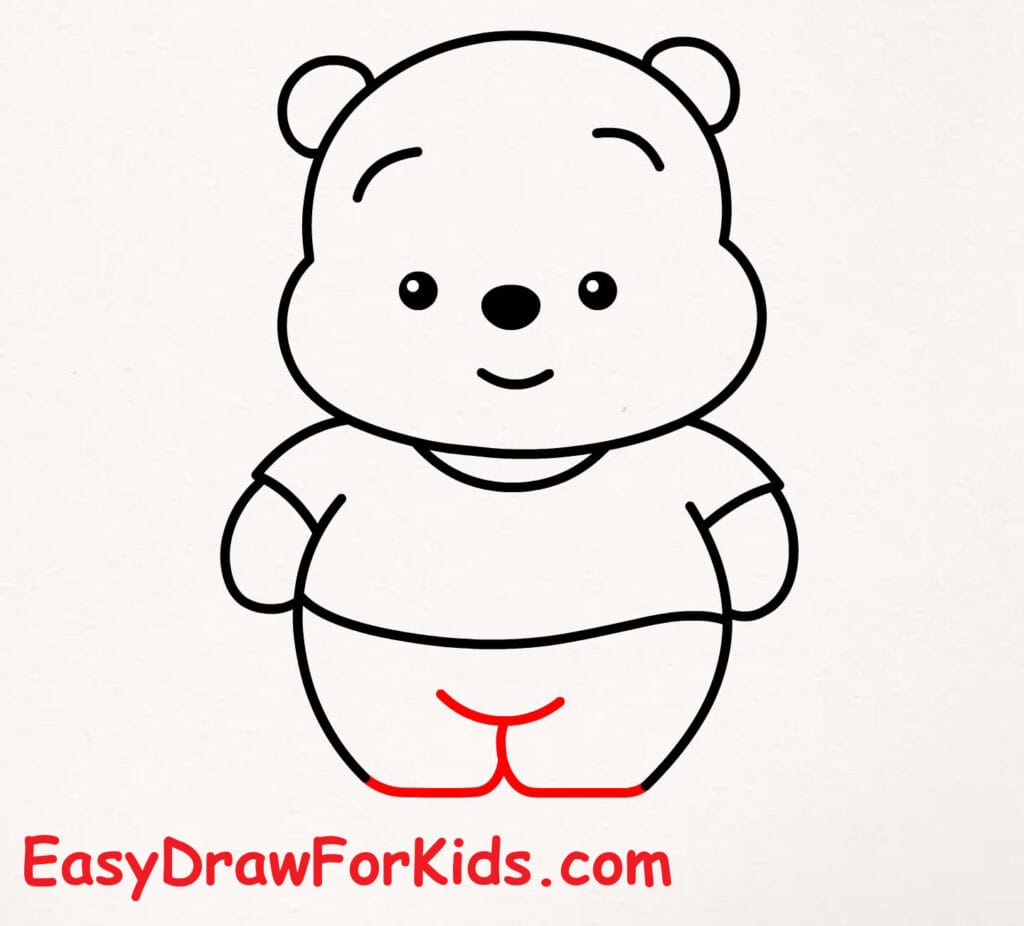 How to draw Disney's Winnie the Pooh step 7