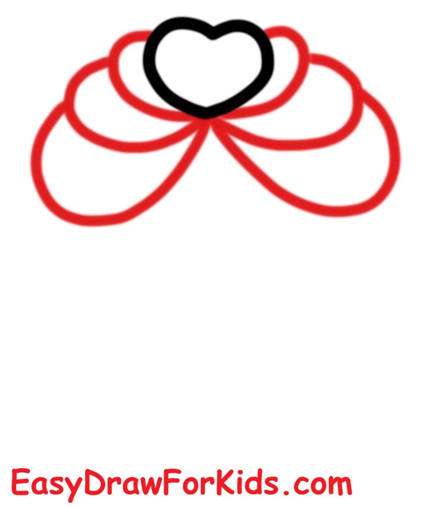 How to draw Elsa face step 2