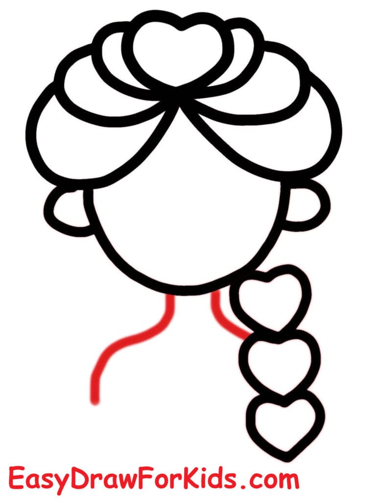 How to draw Elsa face step 5