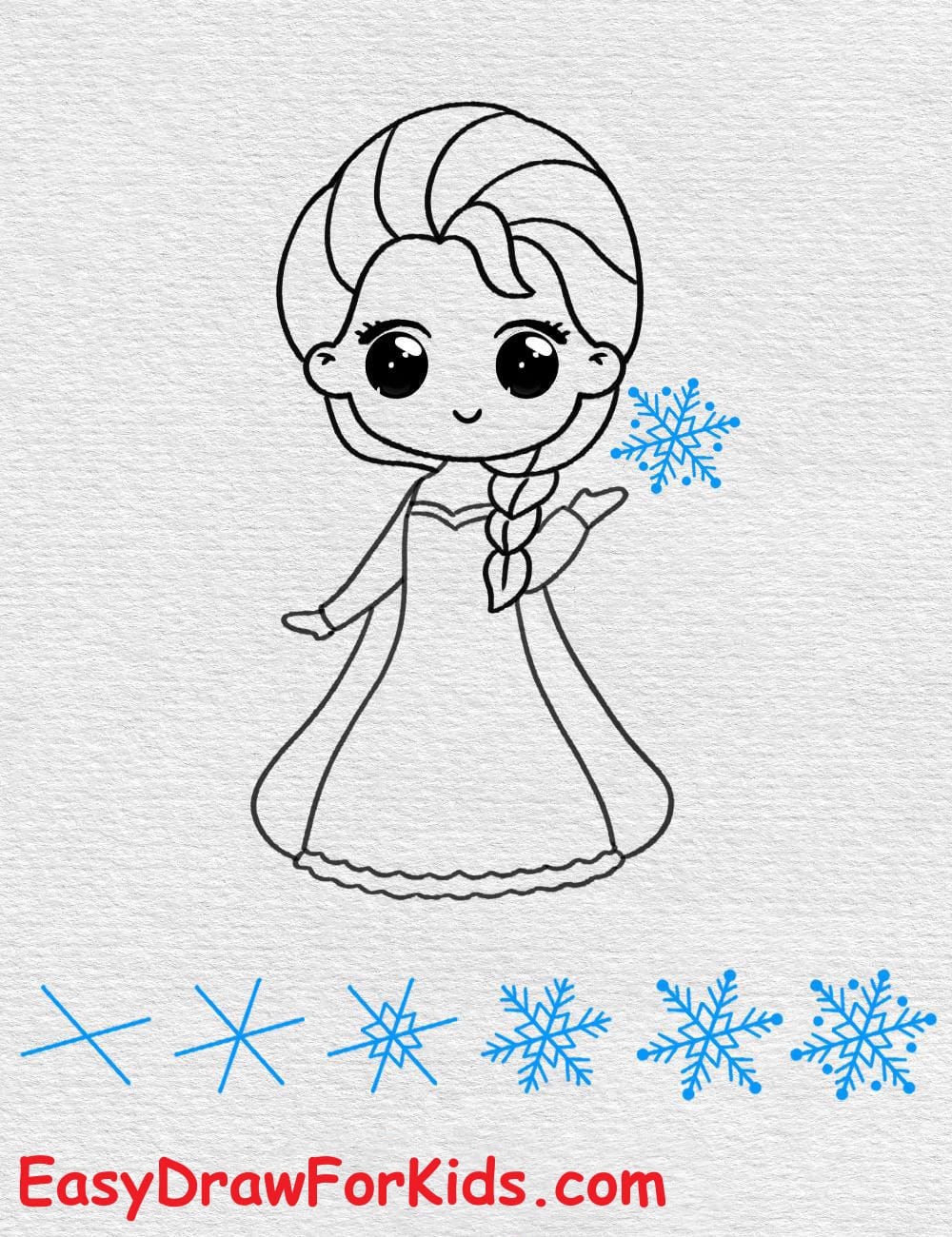 How To Draw Elsa - 2 Ways (With Pictures)