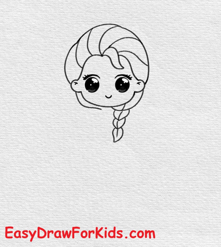 How to draw Elsa full body step 6