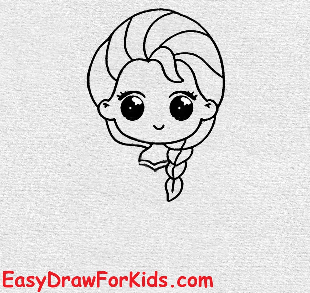 How to draw Elsa full body step 7
