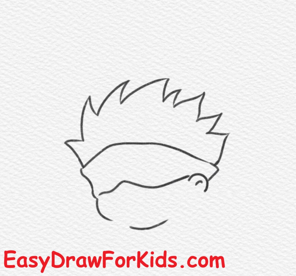 How to draw Gojo Satoru easy step 3