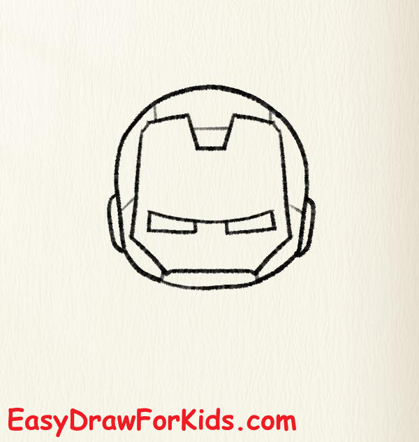 How to draw Iron Man full body step 2