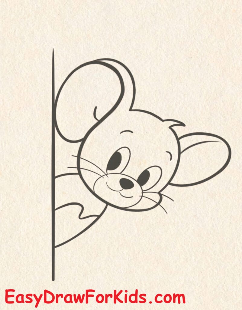 How to draw Jerry easy step 10