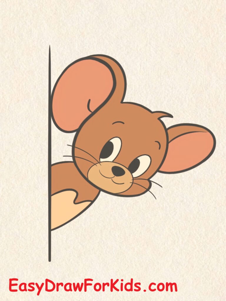 How to draw Jerry easy step 11