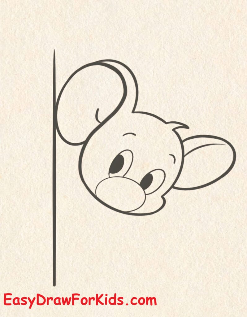 How to draw Jerry easy step 8