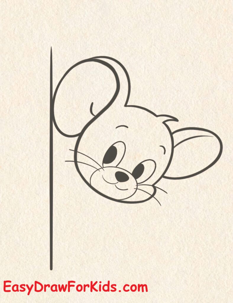 How to draw Jerry easy step 9