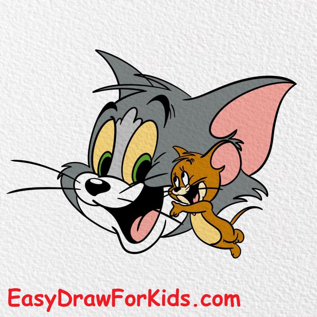 How to draw Tom and Jerry Face step 7