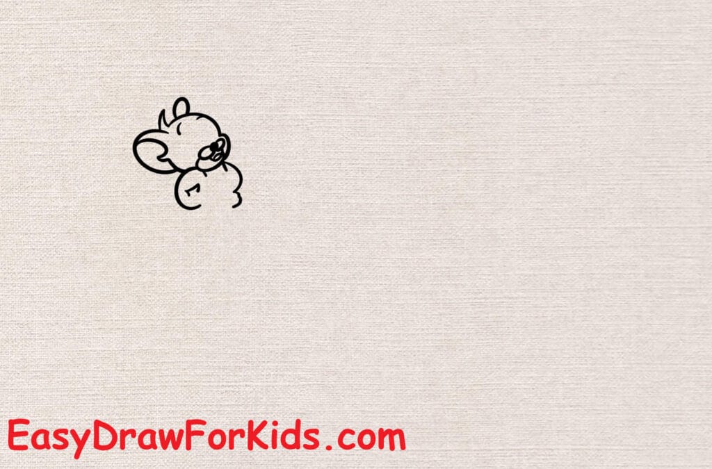 How to draw Tom and Jerry easy step 2