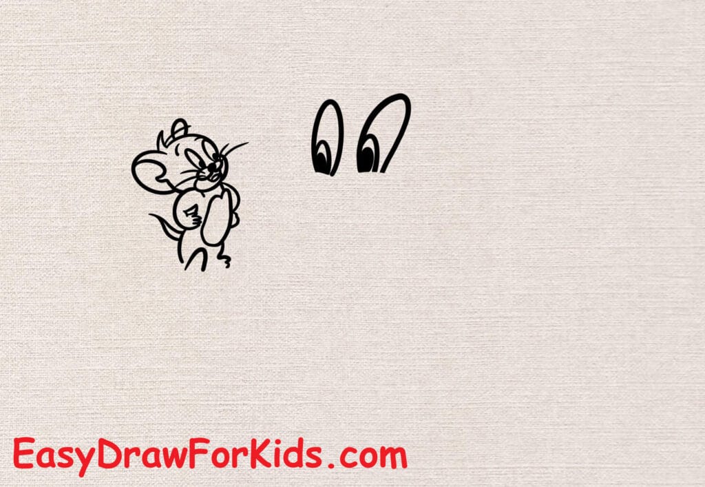 How to draw Tom and Jerry easy step 4