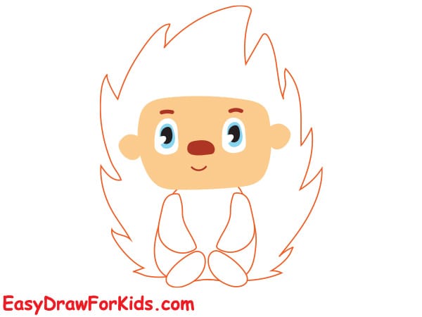 How to draw a Baby hedgehog step 4