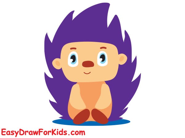 How to draw a Baby hedgehog step 5
