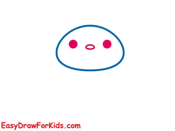 How to draw a Hedgehog cute step 1