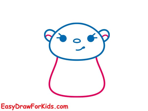 How to draw a Hedgehog cute step 3