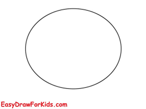 How to draw a Hedgehog for kids step 1